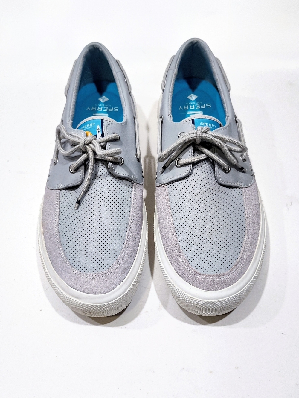 Sperry Top-Sider Soletide Boat Shoes Men's 14 US Gray Leather Suede Sneakers
